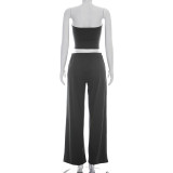 Casual Solid Color Two Piece Pants Set GSZM-D26ST119