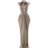 Sexy Hollow Out Backless Maxi Dress SUM-JY25634MHO