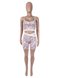Print Sling Top Two Piece Short Set SHD-8104