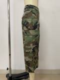 Camouflage Print Patchwork Loose Jeans LSD-2783