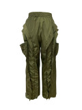 Solid Color Ruffles Patchwork Wide Leg Pants LSD-2720