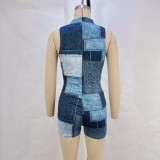 Print Sleeveless Romper GPBY-JM14496
