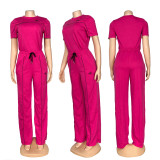 VIP1 Print Short Sleeve Pants 2 Piece Set GYSF-6347