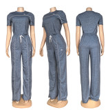 VIP1 Print Short Sleeve Pants 2 Piece Set GYSF-6347