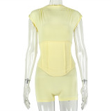 High Collar Sleeveless Romper GJYO-JP006330
