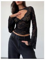 Lace See Through Solid Top YWXS-K25L1761