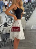Polka Dot Print Irregular Two Piece Skirts Set YWXS-K26L2368