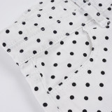 Polka Dots Print Denim Shorts GPKJ-MR48798