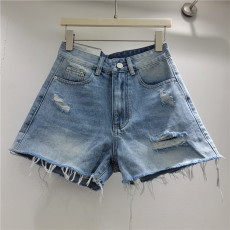 Holes Raw Edge Denim Shorts GZYN-R9117