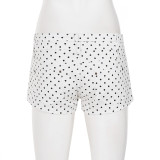 Polka Dots Print Denim Shorts GPKJ-MR48798