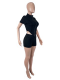 Short Sleeve Short Two Piece Set SHD-9978