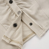 Short Sleeve Lapel Solid Color Shirt GPKJ-MR49194