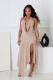 V Neck Halterneck Backless Split Maxi Dress GADE-11348