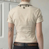 Short Sleeve Lapel Solid Color Shirt GPKJ-MR49194