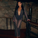 Mesh See Through Print Two Piece Pants Set GDSF-J26ST182