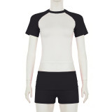 Casual Sports Short Sleeve Shorts Suit (With Hairband) GSXL-HD999910