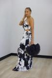 Ink-wash Printed Hollow Out Jumpsuit OD-8781