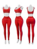Contrast Color Sleeveless Tank Top Two Piece Set CH-26082