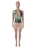 Halterneck Tie Up Mesh Tank Top SHD-9985