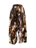 High Waist Print Ruffles Loose Pants LSD-2799