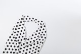 Polka Dots Print Backless Romper XEF-K6Q08488A
