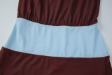 Contrast Color Tube Top Maxi Dress GLAG-D6121186F