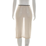 Polka Dots Print See Through Long Skirt GSBW-Y26SK140