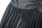Solid Color Irregular Backless Maxi Dress GJYO-JD303131