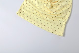 Polka Dot Print Halterneck Backless Maxi Dress XEF-K6S09678A