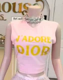 Slim Letter Print Tank Top GNJF-YH23055