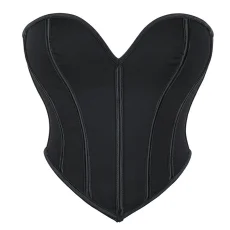 Black Matte-Finish Strapless Shaper Corset GXYR-241202