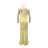 Backless Sling Flowers Evening Dress CYA-902255