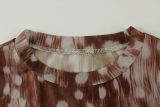 Mesh Print Long Sleeve Top YWXS-K26L2265