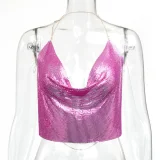 Metal Sequins Halterneck Tank Top GZYY-6008