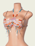 Colored Gemstone Halter Chain Tank Top GZYY-B25266