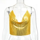 Metal Sequins Halterneck Tank Top GZYY-6008
