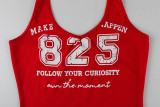 Letter Print Sleeveless Tank Top YWXS-K26L2412