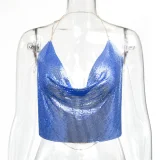 Metal Sequins Halterneck Tank Top GZYY-6008