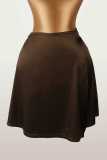Solid Color Tie Up Skirt YWXS-K25L1883