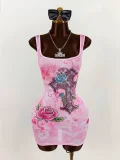 Tie Dye Hot Drill Vest Dress&Romper GNJF-Z7789