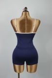 Print Contrast Color Sling Top Two Piece Shorts Set YWXS-K26L2168