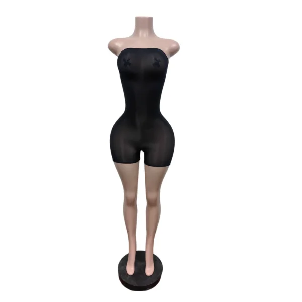 Wrap Chest Solid Color Romper MEM-88707