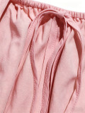 Solid Color Slint Top Wide Leg Pants 2 Piece Set HNIF-YY042
