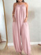 Solid Color Halterneck Backless Loose Jumpsuit HNIF-ZM026