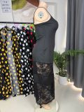 Plus Size Lace Patchwork Sling Maxi Dress GAWE-6760