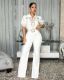 Lace Patchwork Wide Leg Jumpsuit OSM-4505