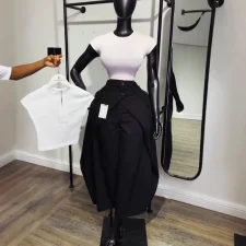 Solid Color Wide Leg Suit Pants GCNE-75227