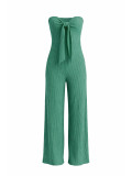 Bow Tube Top Strapless Wide-Leg Jumpsuit HNIF-SY029