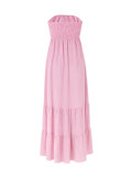 Solid Color Ruched Tube Top Maxi Dress HNIF-MC026