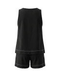Loose Solid Color Casual Two Piece Short Set HNIF-TY036
